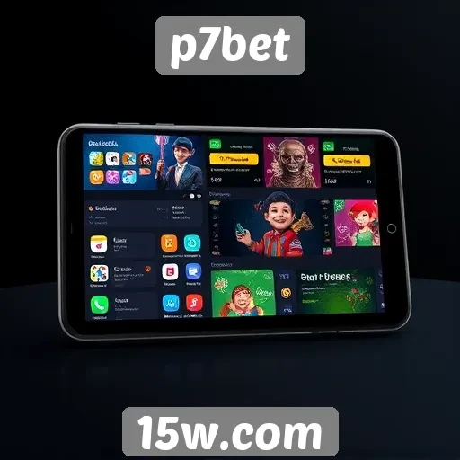 navegação e design do site p7bet